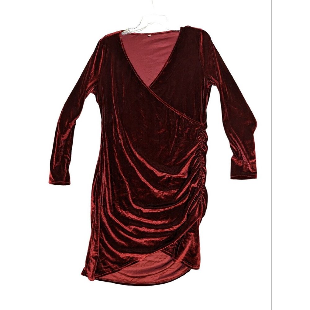Red Velvet Stretchy Bodycon Dress Size M New Jeceika